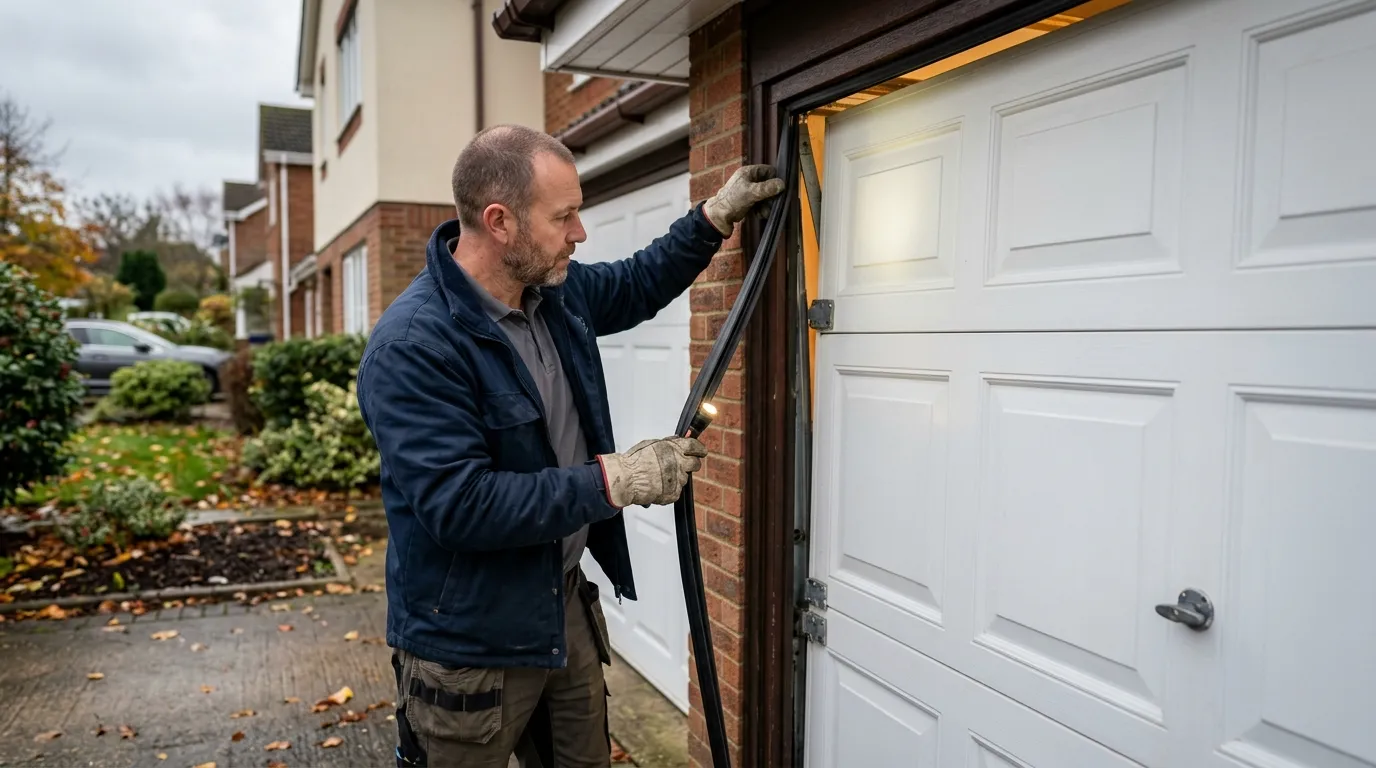 Roll-up steel garage door
